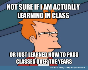 Not sure if I learn anything in class or just learned how to pass classes